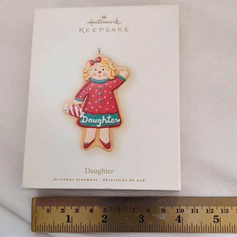 HALLMARK Christmas Ornament NEW 2007 Daughter Redhead Girl Package Tie On